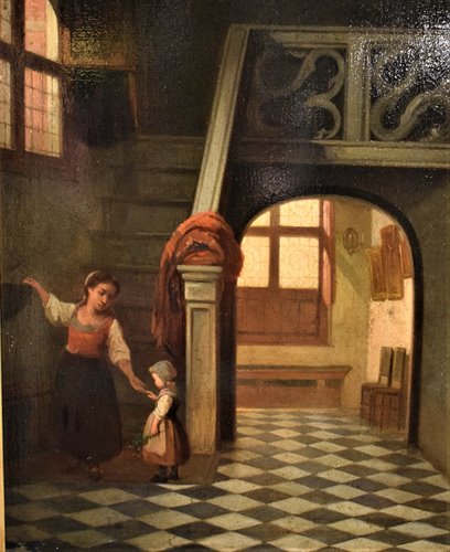 "Scena d'interno con Bambina e la Madre"